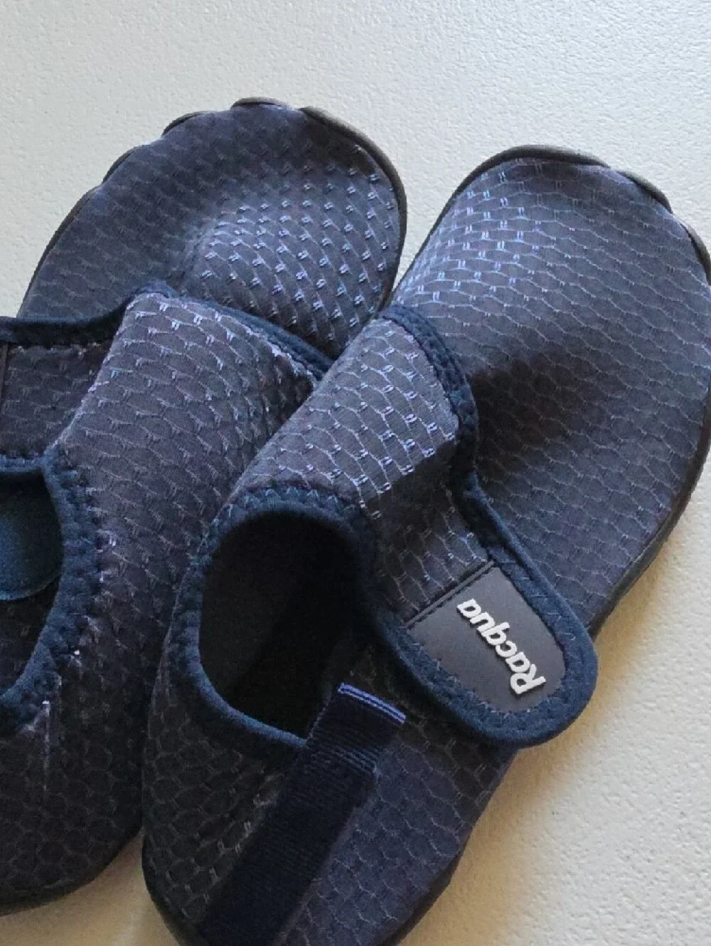 Racqua Navy Kids Water Shoes - Slip-On Velcro